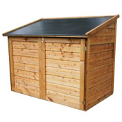 coffre en bois avec toit en resine